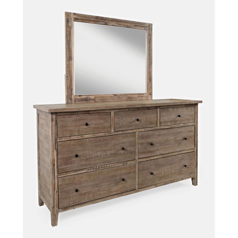 Jofran - Maxton Contemporary Coastal Distressed Acacia Dresser with Mirror - 2152-1020KT