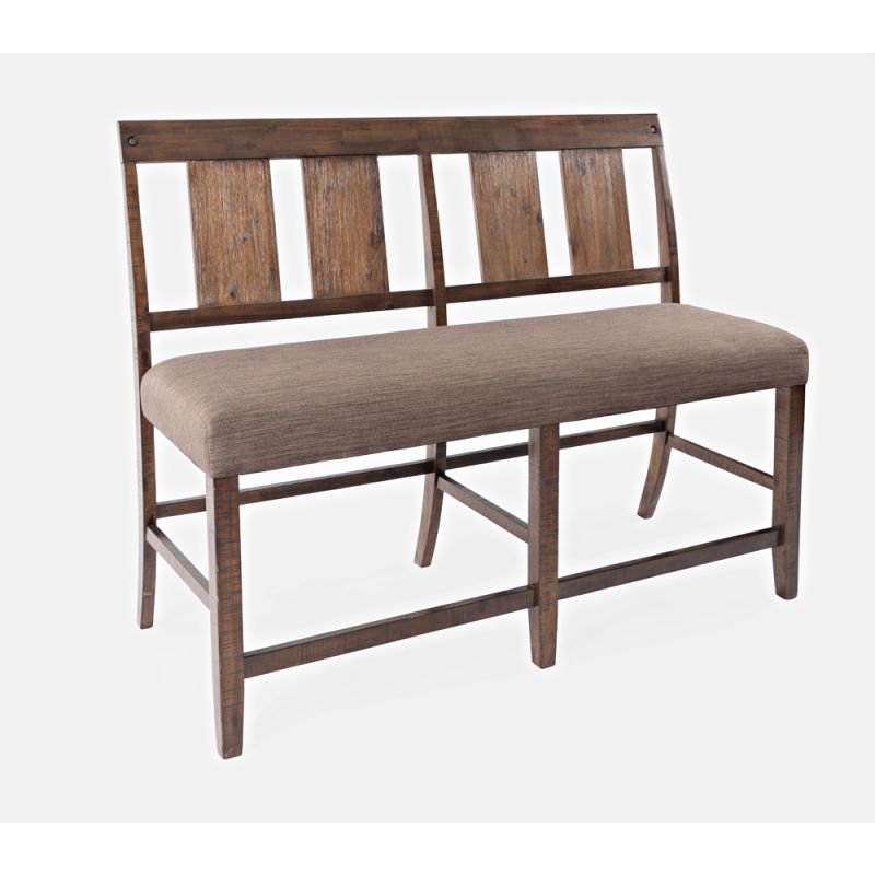 Jofran - Mission Viejo Counter Bench - Rustic Natural Brown - 1966-BS42KD