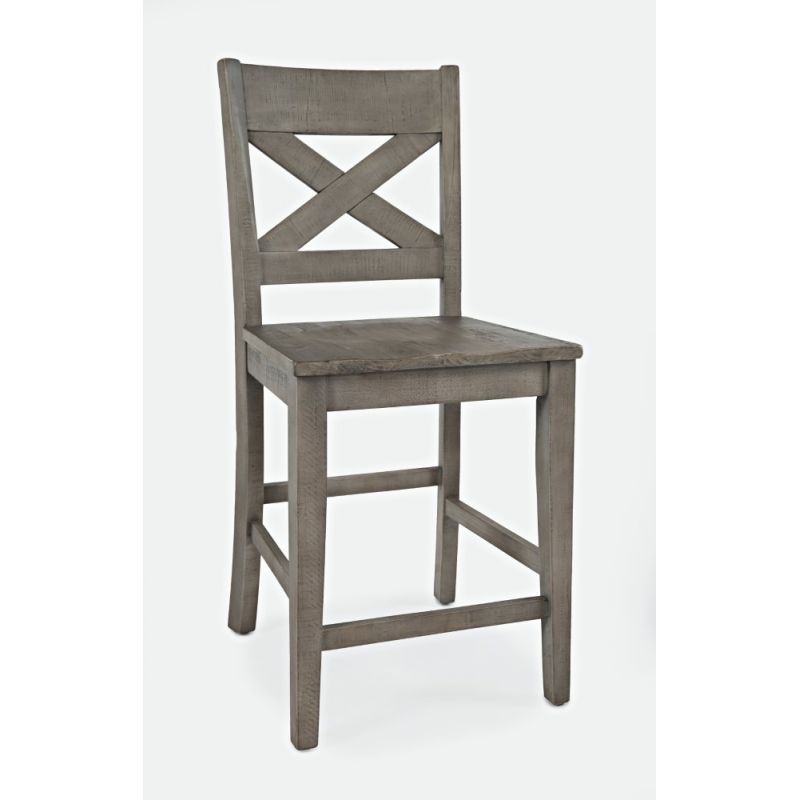 Jofran - Outer Banks X in Back Stool in Driftood (Set of 2)- 1841-BS420KD
