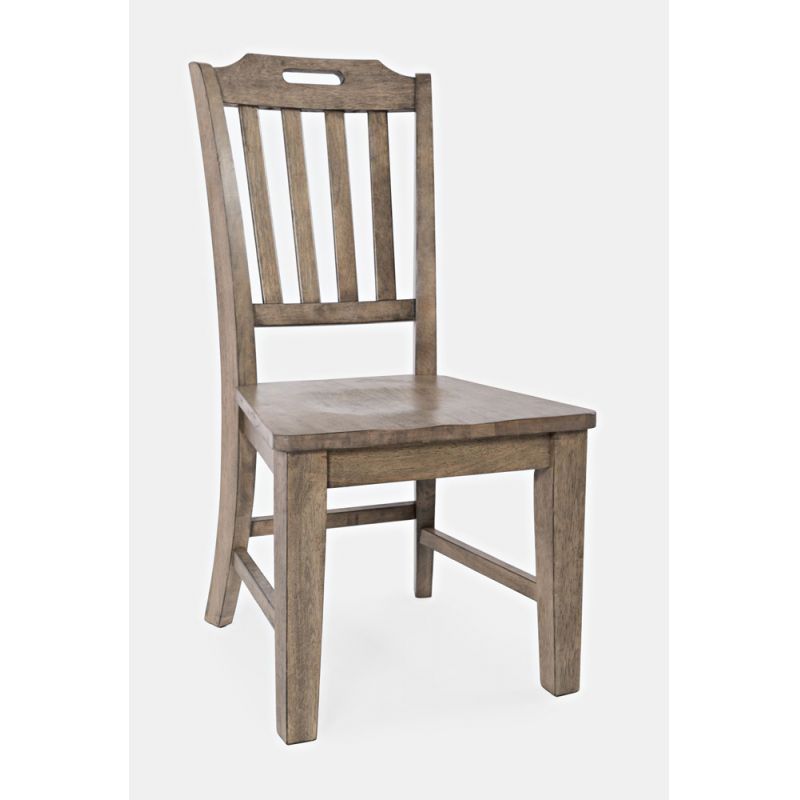 Jofran - Prescott Park Solid Wood Slatback Handle Dining Chair (Set of 2) - Taupe - 1936-410KD