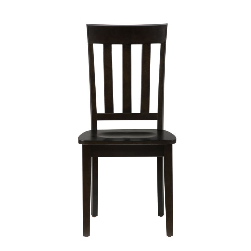 Jofran - Simplicity Espresso Slat Back Chair - (Set of 2) - 552-319KD