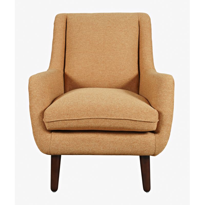Jofran - Theo Mid-Century Modern Contemporary Upholstered Accent Chair, Gold - THEO-CH-GOLD