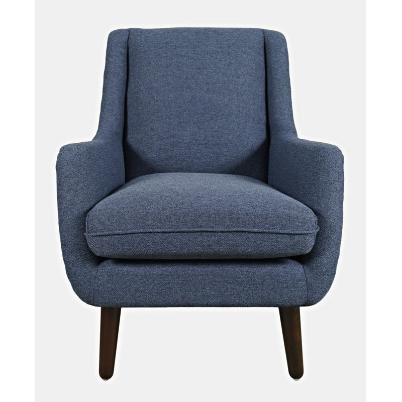 Jofran - Theo Mid-Century Modern Contemporary Upholstered Accent Chair, Navy - THEO-CH-NAVY