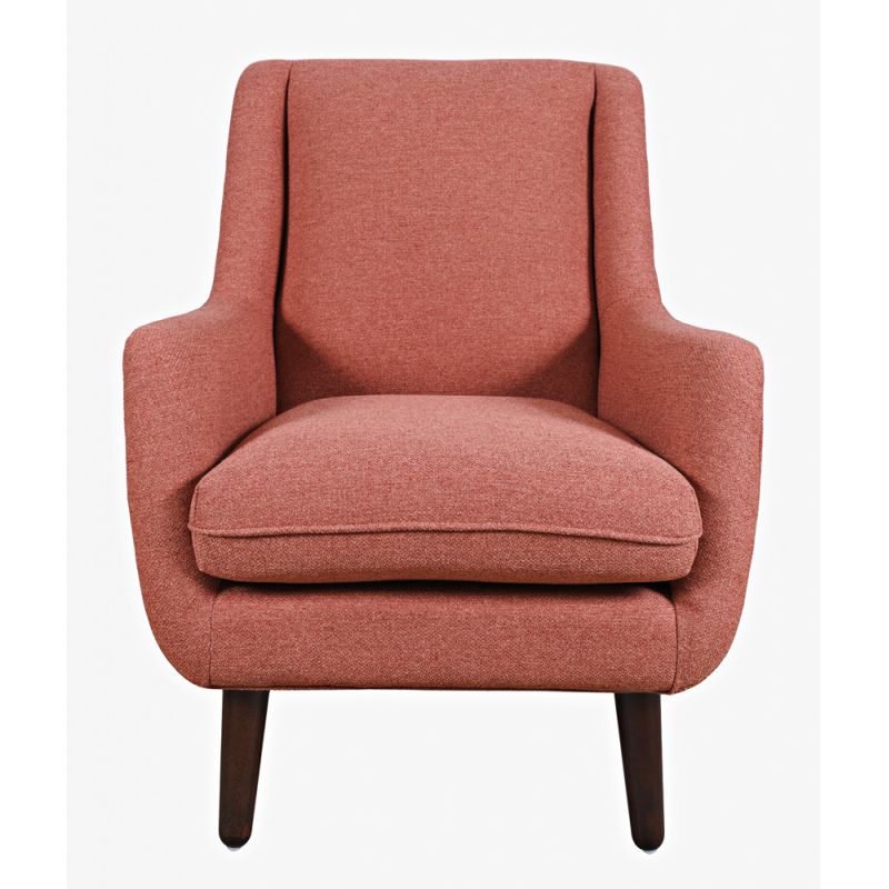 Jofran - Theo Mid-Century Modern Contemporary Upholstered Accent Chair, Rose - THEO-CH-ROSE