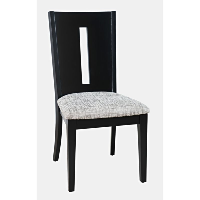 Jofran - Urban Icon Slotback Upholstered Dining Chair (Set of 2) - Black - 2004-390KD