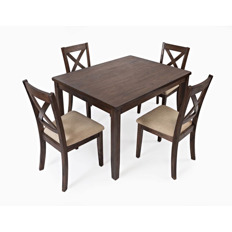 Jofran - Walnut Creek 5 Pack Dining Set - Dining Table with 4 Chairs - 1875