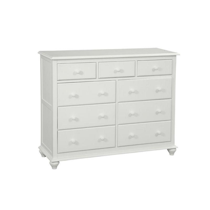 John Thomas Furniture - Cottage - 9 Drawer Dresser in Pure White - BD08-2019N