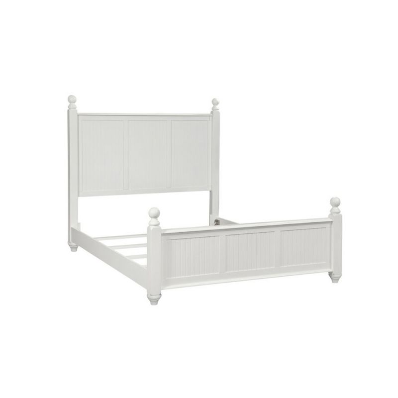 John Thomas Furniture - Cottage - King Bed in Pure White - BD08-201KFN_BD08-201KHN_BD08-504KR