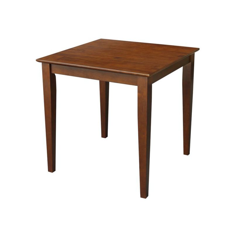 John Thomas Furniture - Dining Essentials - 30'' Square Table Top w/ 30'' Shaker Legs in Espresso - T581-3030T_T581-30S