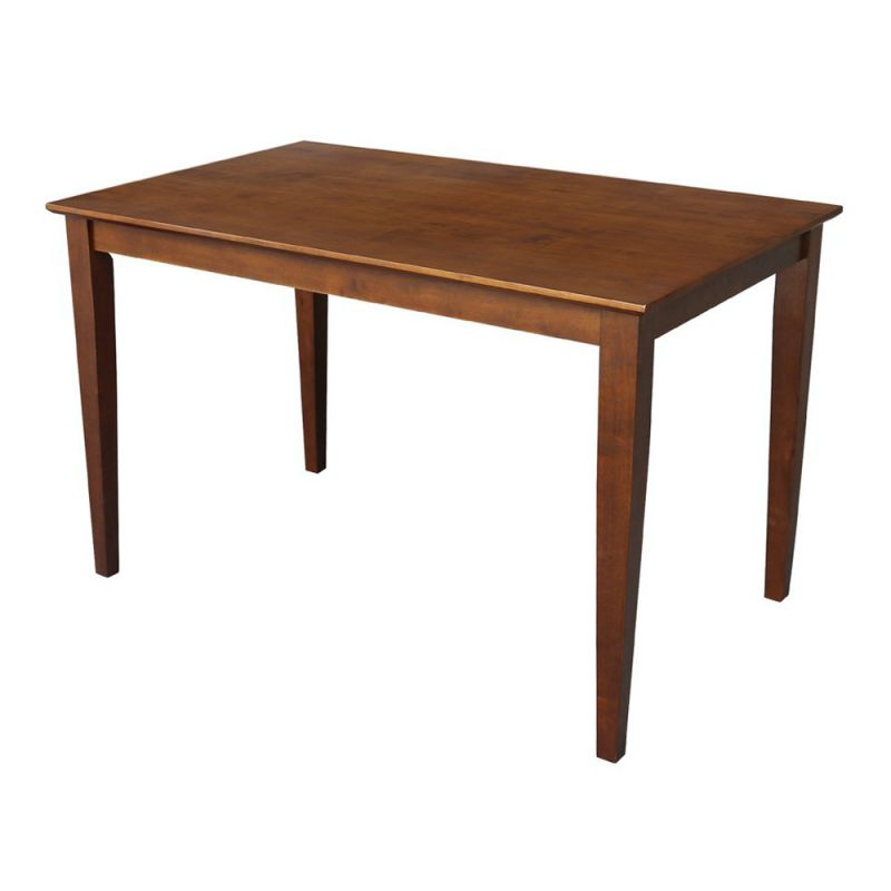 John Thomas Furniture - Dining Essentials - 30x48'' Square Table Top w/ 30'' Shaker Legs in Cinnamon/Espresso - T58-3048T_T581-30S