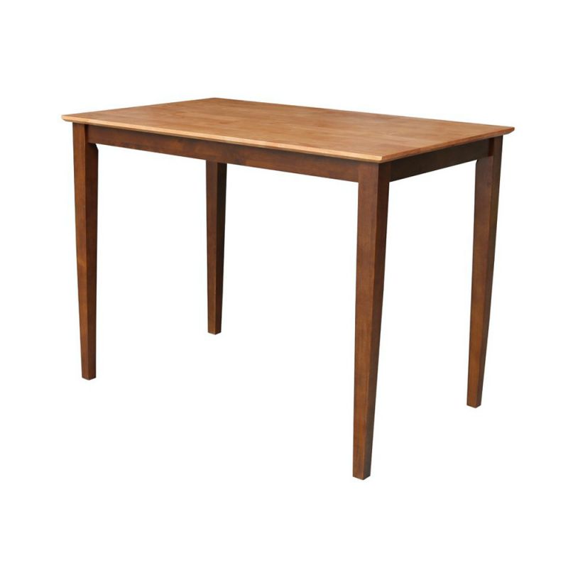 John Thomas Furniture - Dining Essentials - 30x48'' Square Table Top w/ 36'' Shaker Legs in Cinnamon/Espresso - T58-3048T_T581-36S