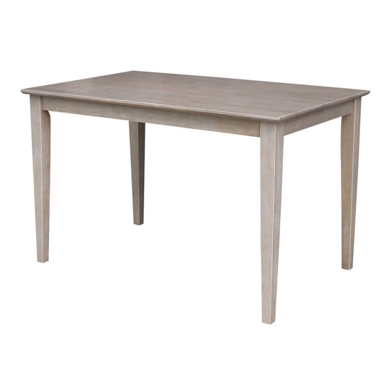 John Thomas Furniture - Dining Essentials - 30x48'' Square Table w/ 30'' Shaker Legs in Taupe Gray - T09-3048T_T09-30S