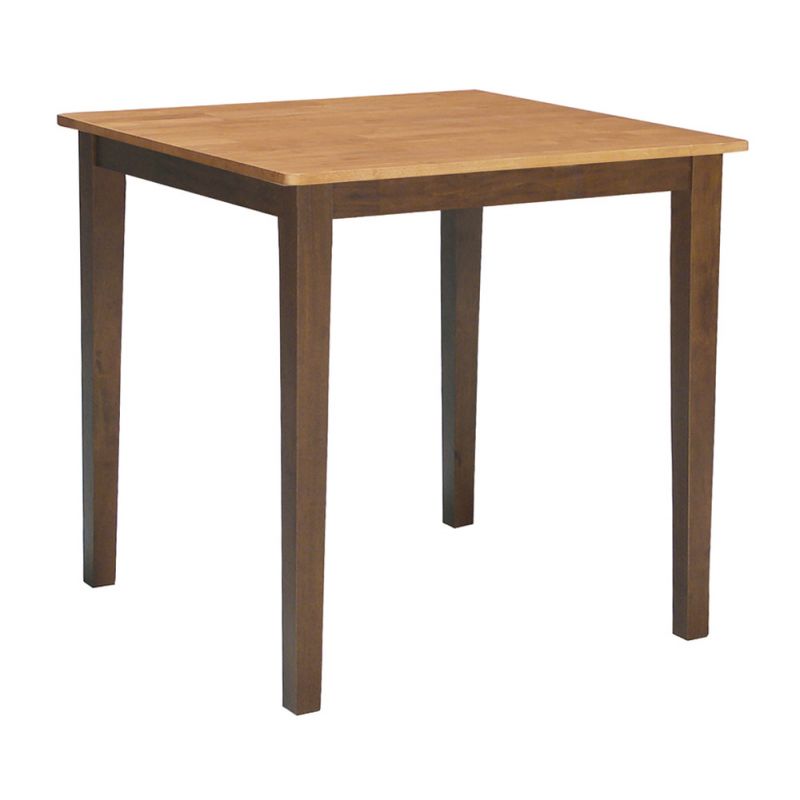 John Thomas Furniture - Dining Essentials - 36'' Square Table Top w/ 30'' Shaker Legs in Cinnamon/Espresso - T58-3636T_T581-30S