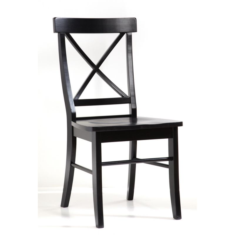 John Thomas Furniture - Dining Essentials - Black X Back Chair (RTA) - C46-613