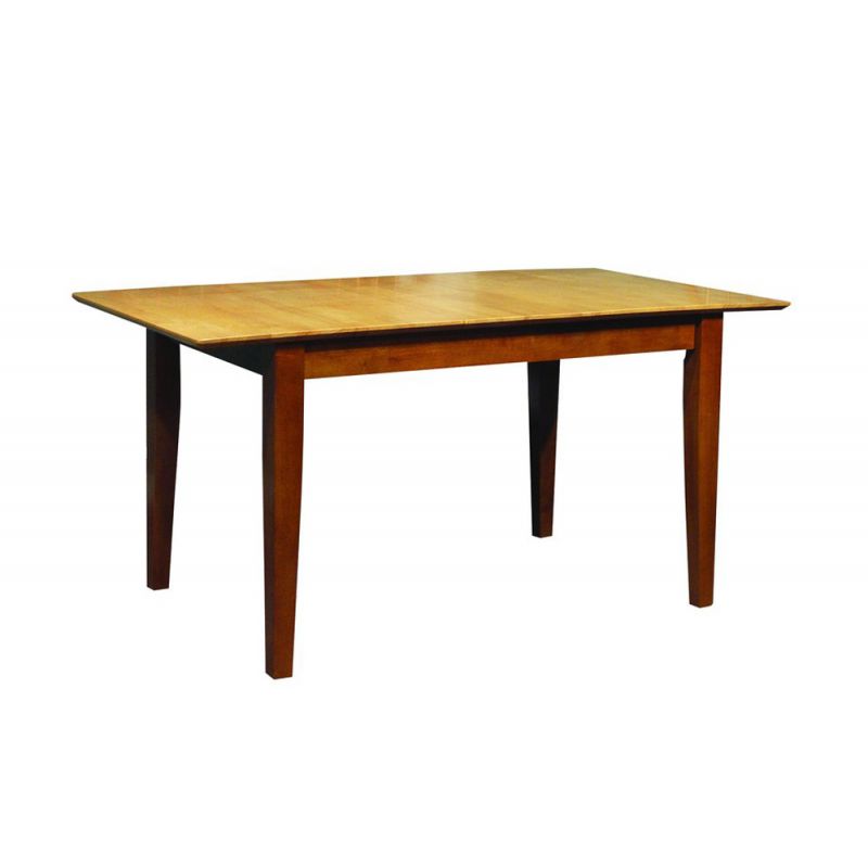 John Thomas Furniture - Dining Essentials - 32x48'' Extension Table Top w/ 30''H Shaker Legs in Cinnamon/Espresso - T58-3248XBT_T581-30S