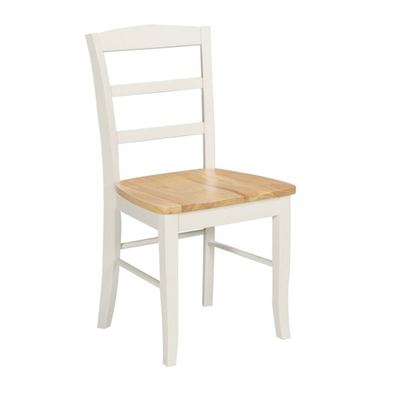 John Thomas Furniture - Dining Essentials - White/Natural Madrid Chair (RTA) - C02-2