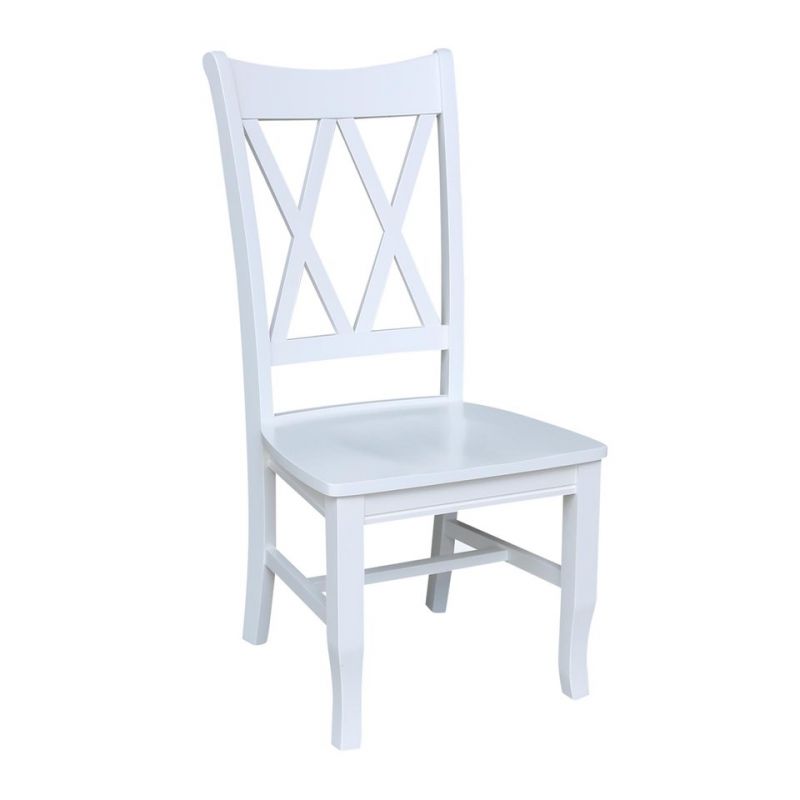 John Thomas Furniture - Hampton - Dbl X Back Chair in Pure White - CI08-220B