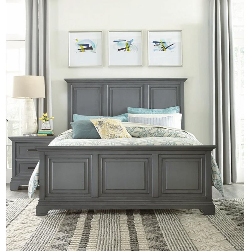 John Thomas Furniture - Summit - King Bed in Heather Gray - BD105-301KF_BD105-301KH_BD105-301KR