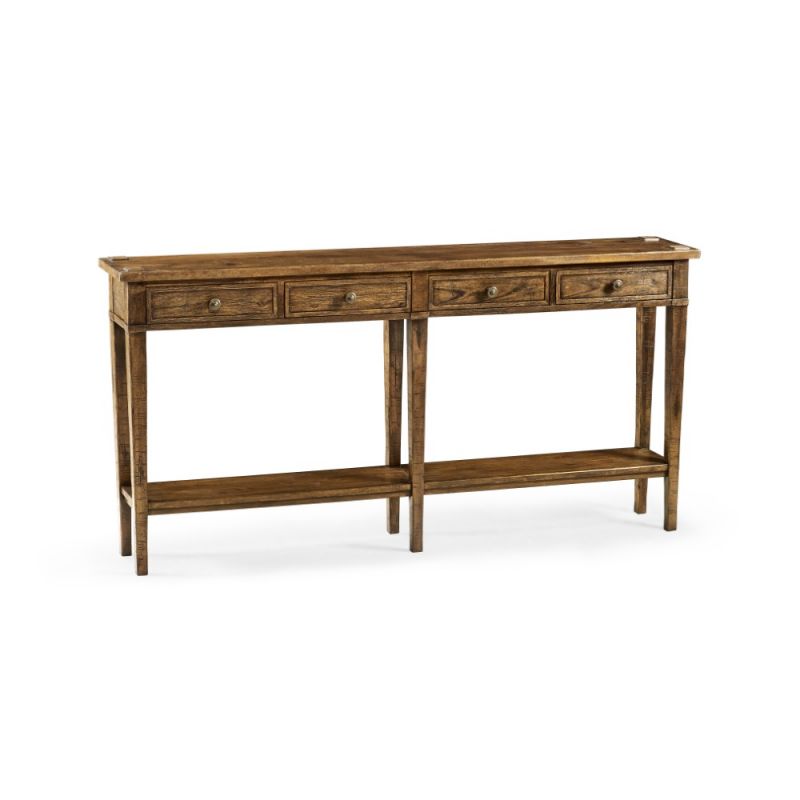 Jonathan Charles Fine Furniture - Casually Country - Country Walnut Four Drawer Console - 491083-CFW