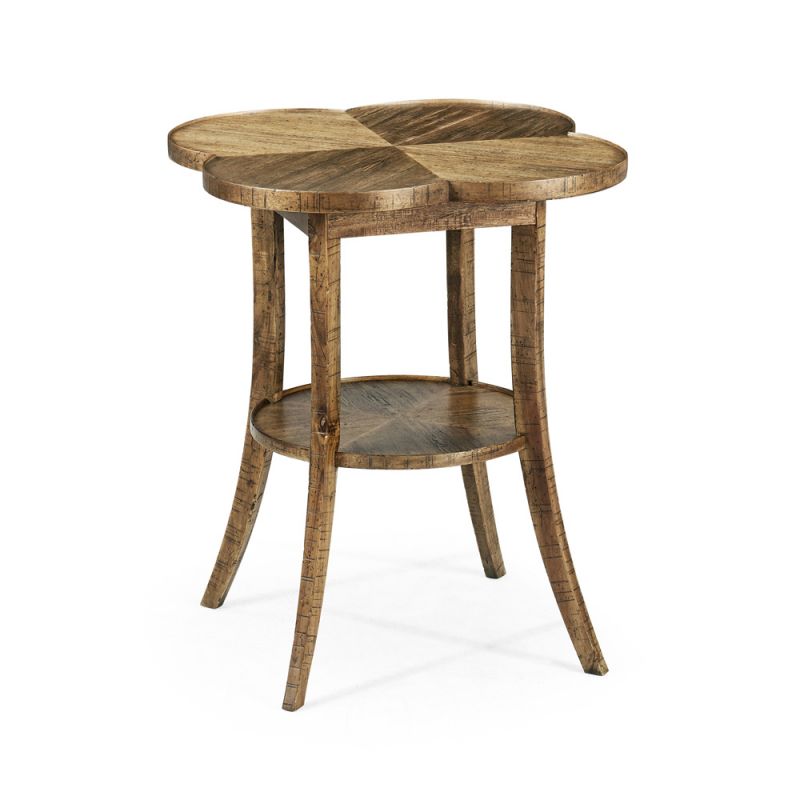 Jonathan Charles Fine Furniture - Casual Accents Medium Driftwood Quatrefoil Accent Table - 491043-DTM