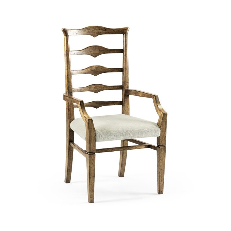 Jonathan Charles Fine Furniture - Casual Accents Pompano Ladderback Arm Chair - 491198-AC-DTM-F400