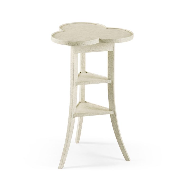 Jonathan Charles Fine Furniture - Casual Accents Whitewash Trefoil Side Table - 491037-DTW