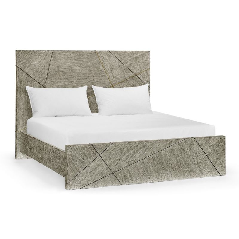 Jonathan Charles Fine Furniture - Geometric Casual Transitional Dark French Oak US King Bed - 500277-USK-DFO
