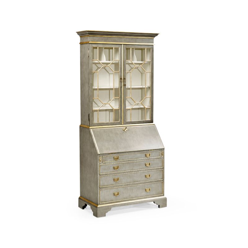 Jonathan Charles Fine Furniture - JC Traditional - Buckingham Georgian Grey & Gilded Secretary - 492260-PBG