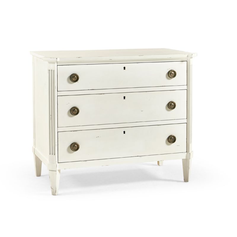 Jonathan Charles Fine Furniture - Timeless Aeon Swedish Drawer Chest in Antique White - 003-3-268-ATW