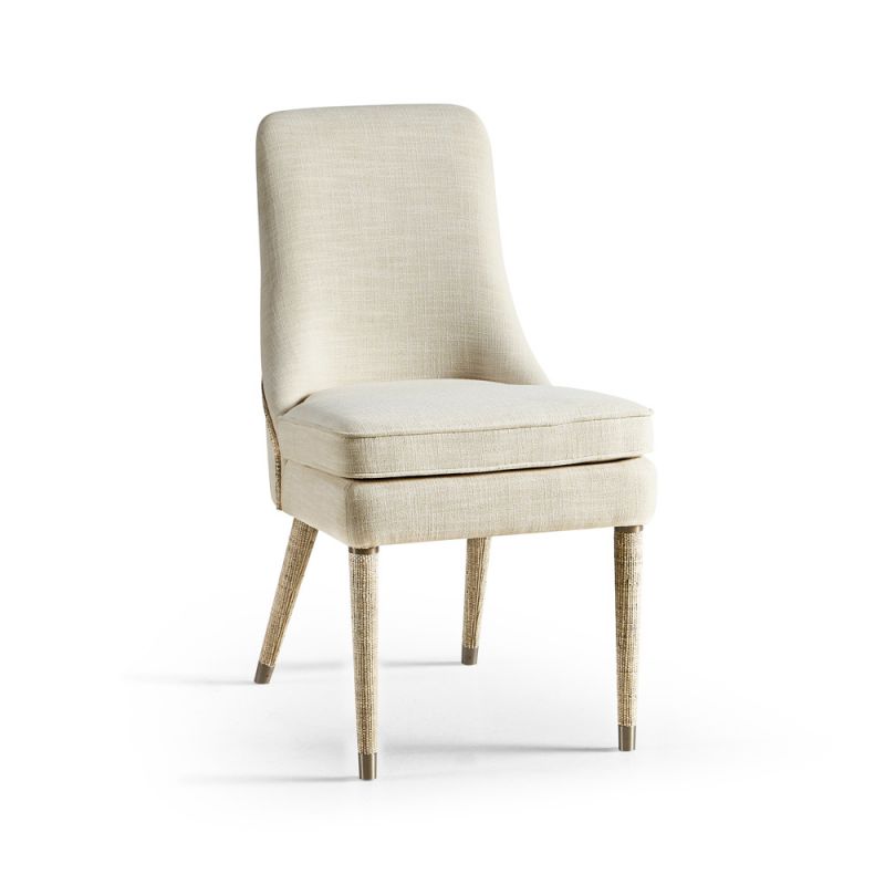 Jonathan Charles Fine Furniture - Water Shoal Linen & Grass Cloth Side Chair - 001-2-131-LOW