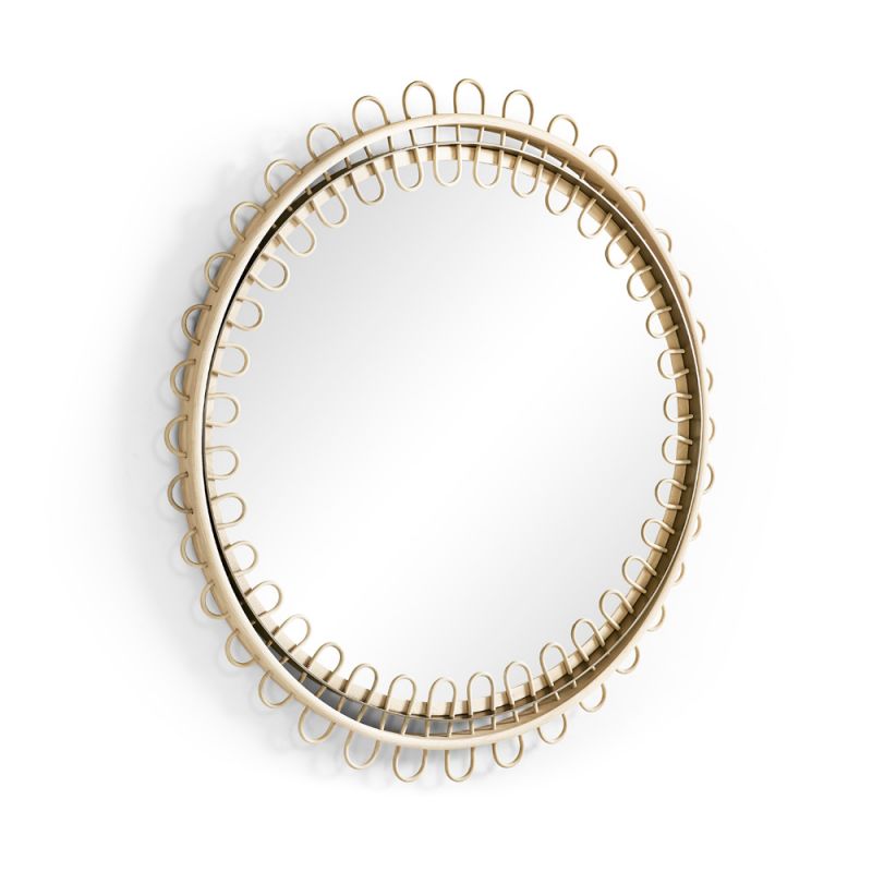 Jonathan Charles Fine Furniture - Water Vorticity Oval Rattan Mirror - 001-1-500-NRT