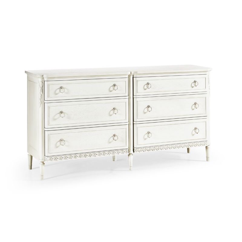 Jonathan Charles Fine Furniture - White Altostratus Double Dresser - 002-1-710-CHK