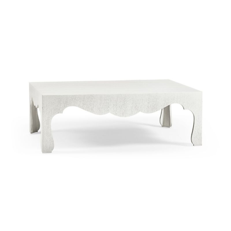 Jonathan Charles Fine Furniture - White Asperitas Rectangle Cocktail Table - 002-3-AL0-CHK