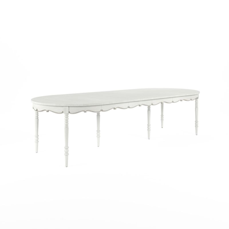 Jonathan Charles Fine Furniture - White Lenticular Dining Table - 002-2-H61-CHK