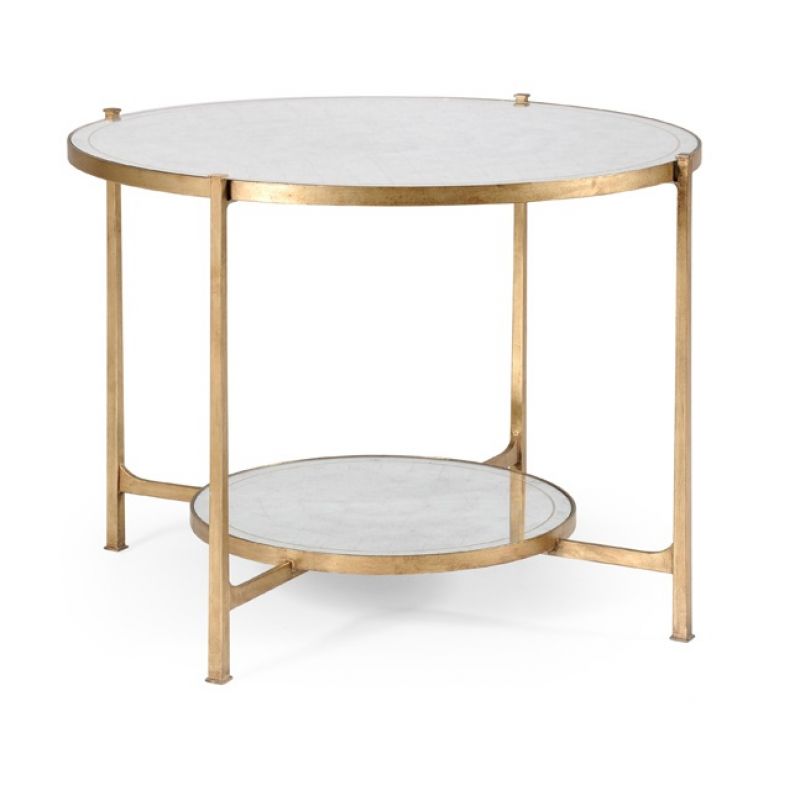 Jonathan Charles Fine Furniture - Luxe Eglomise and Gilt Iron Centre Table - 494104-G