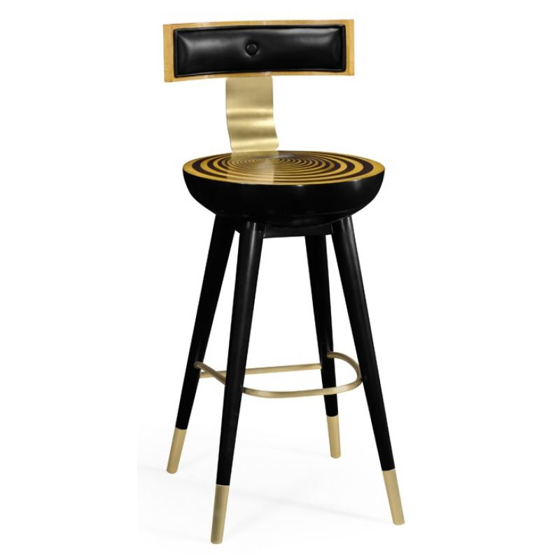 Op Art Swivel Counter Stool With Back, Closeout Counter Stools