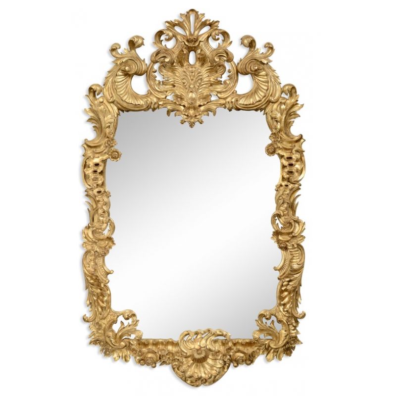 Jonathan Charles Fine Furniture - Versailles Finely Carved and Gilded Rococo Style Mirror - 494372-GIL
