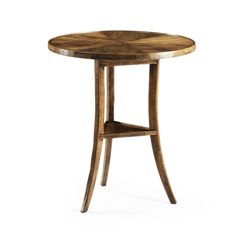 Jonathan Charles Fine Furniture - Casually Country - Walnut Country Style Round Lamp Table - 491022-CFW