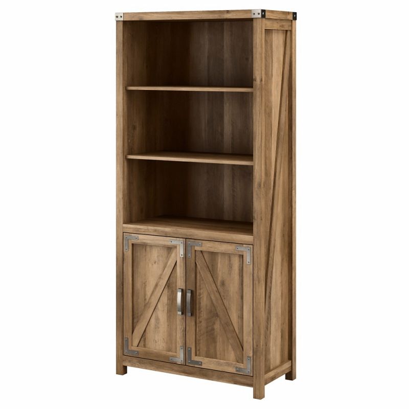 Kathy Ireland Home - Cottage Grove 5 Shelf Bookcase in Reclaimed Pine - CGB132RCP-03