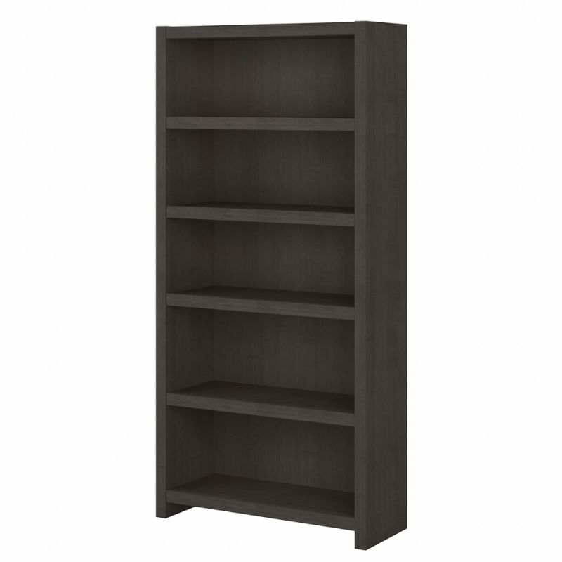 Kathy Ireland Office - Echo 5 Shelf Bookcase in Charcoal Maple - KI60304-03