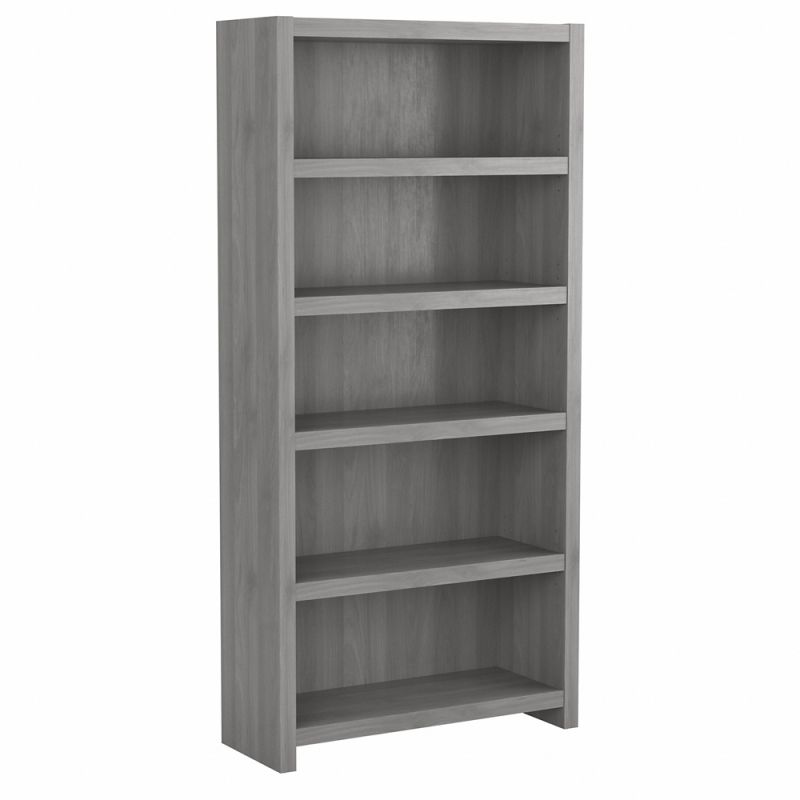 Kathy Ireland Office - Echo 5 Shelf Bookcase in Modern Gray - KI60404-03