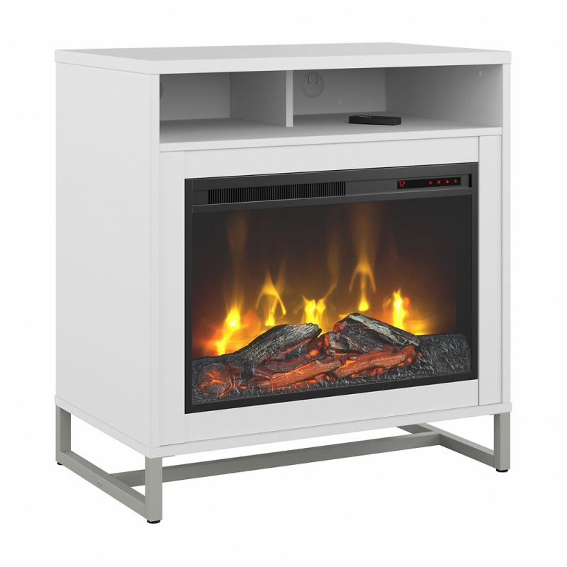 Kathy Ireland Office - Method 32W Electric Fireplace with Shelf in White - KI70209FRK