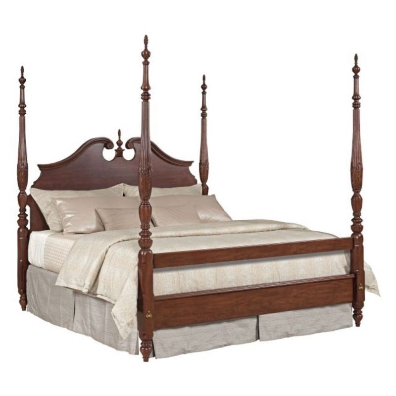 Kincaid Furniture - Hadleigh Rice Carved Queen Bed - Complete - 607-324P