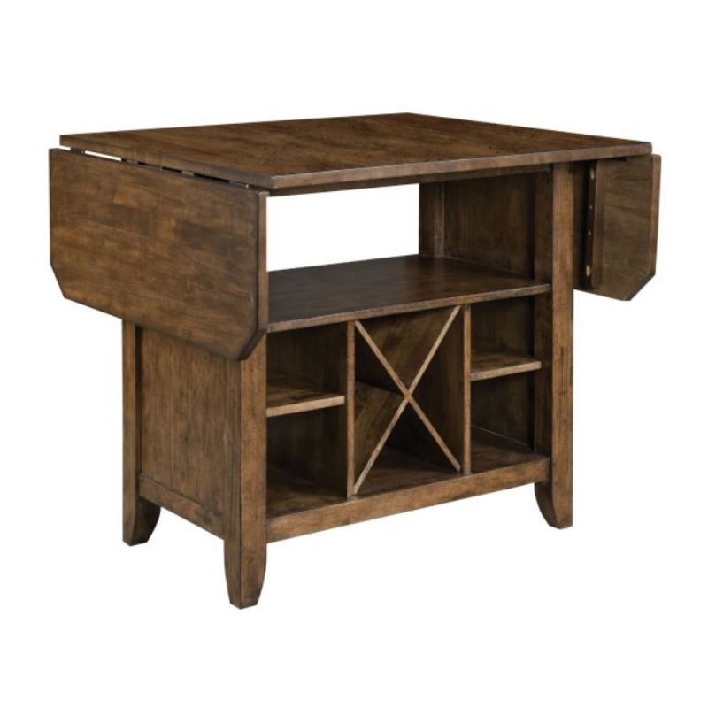 Kincaid Furniture - The Nook - Hewned Maple Kitchen Island Complete - 664-746P