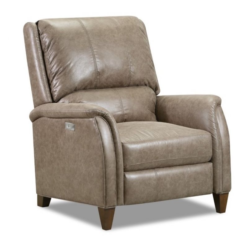 lane leather high leg recliner