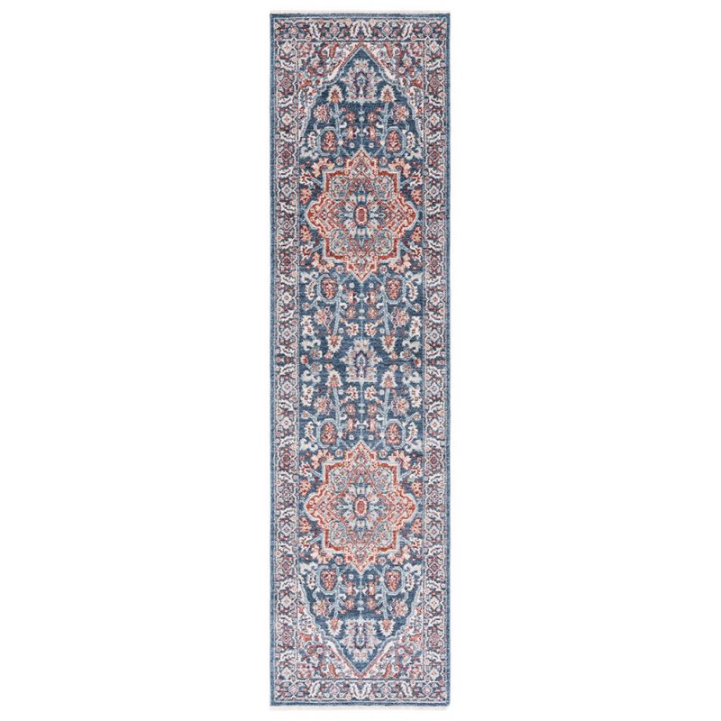 Lauren Ralph Lauren - 1411 Rug - 2' X 8' - Navy / Red Ivory