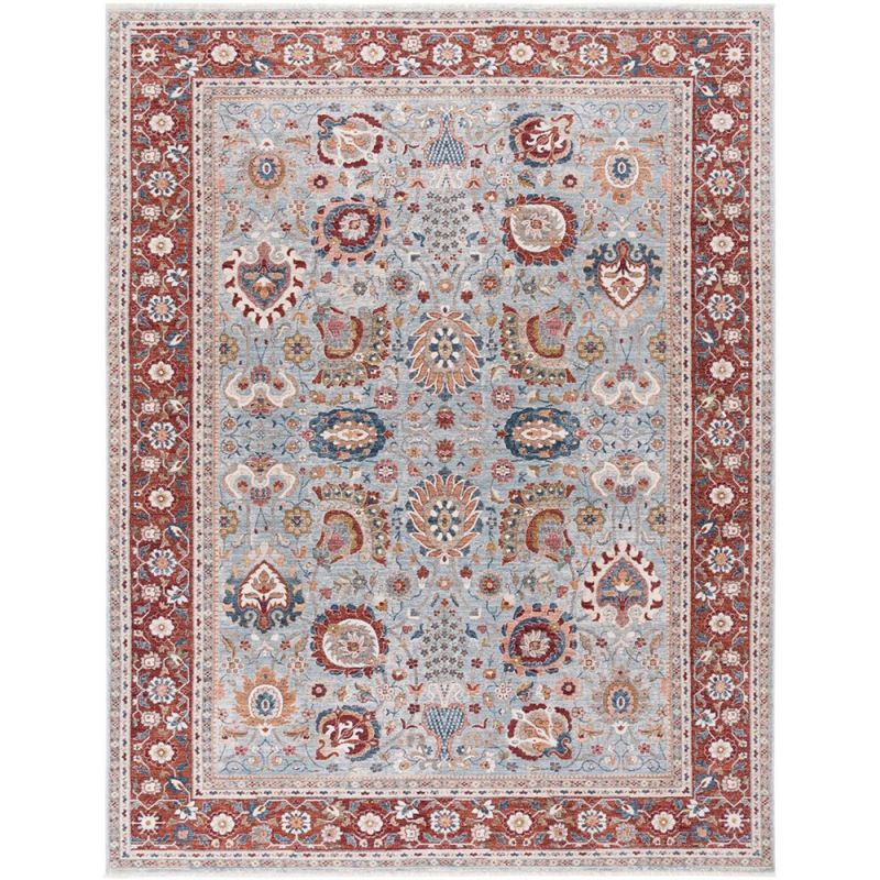 Lauren Ralph Lauren - 1412 Rug - 4' X 6' - Grey Blue / Red