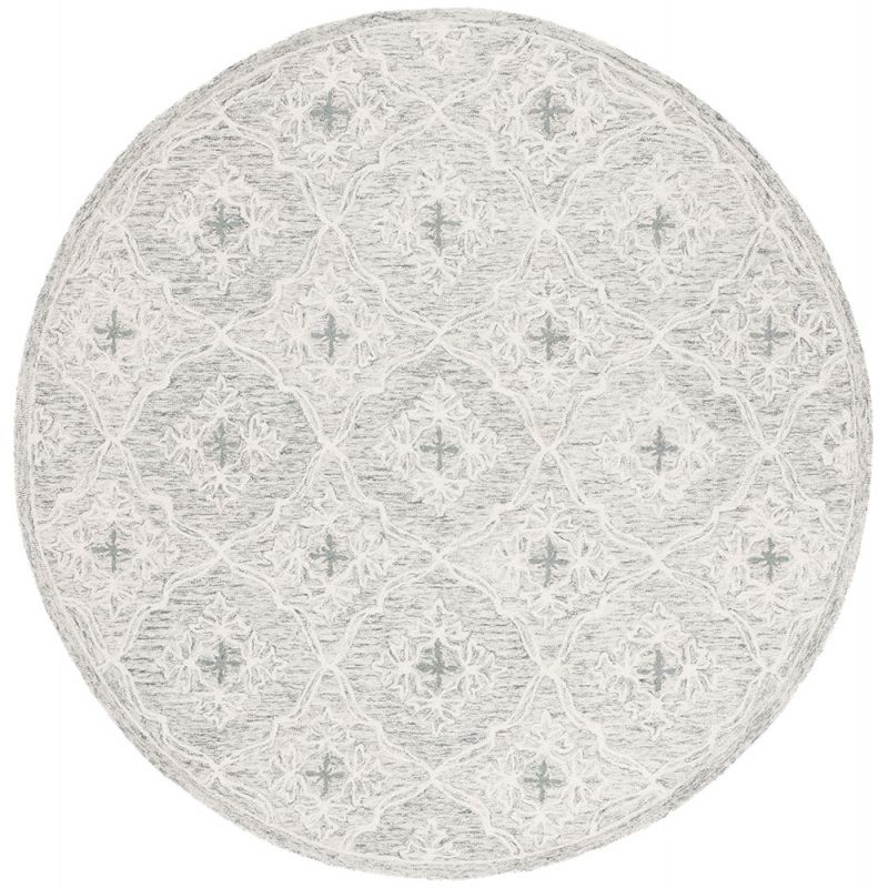 Lauren Ralph Lauren - 6943 Rug - 7' X 7' Round - Light Grey / Ivory