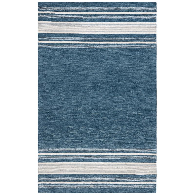 Lauren Ralph Lauren - Drift Stripe Rug - 5' X 8' - Blue / Ivory