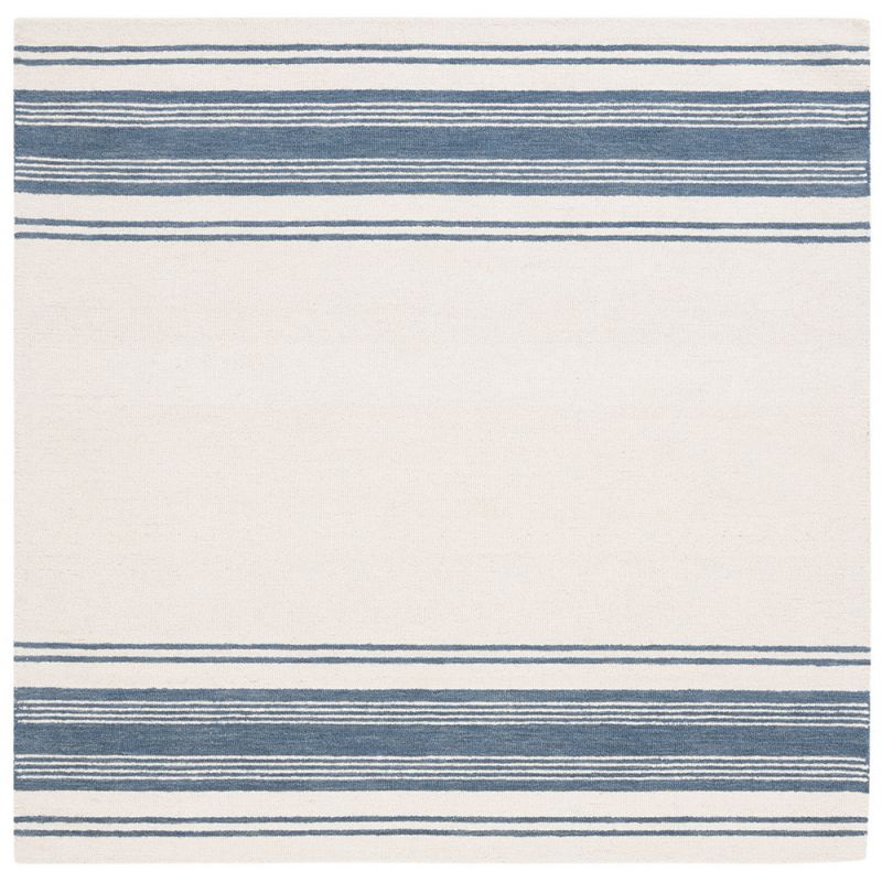 Lauren Ralph Lauren - Drift Stripe Rug - 6' X 6' Square - Ivory / Blue